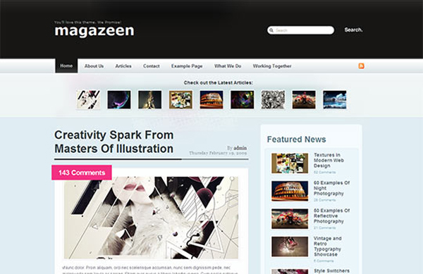 magazeen1 15 High Quality Free PSD Wordpress Theme