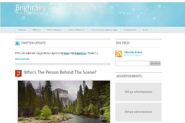 Bright-Sky Bright Sky 108 Free High Quality Wordpress Themes