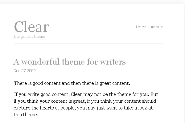 Clear Clear 108 Free High Quality Wordpress Themes