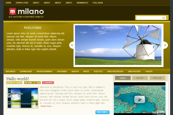 Milano Milano 108 Free High Quality Wordpress Themes