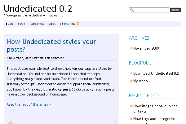 Undedicated Undedicated1 108 Free High Quality Wordpress Themes