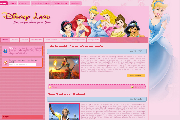 Disney-Land Disney Land 108 Free High Quality Wordpress Themes