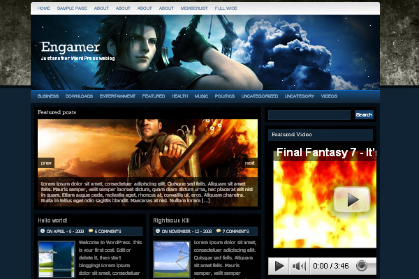 Engamer Engamer 108 Free High Quality Wordpress Themes