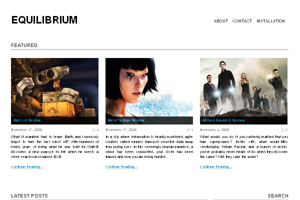 Equilibrium Equilibrium 108 Free High Quality Wordpress Themes