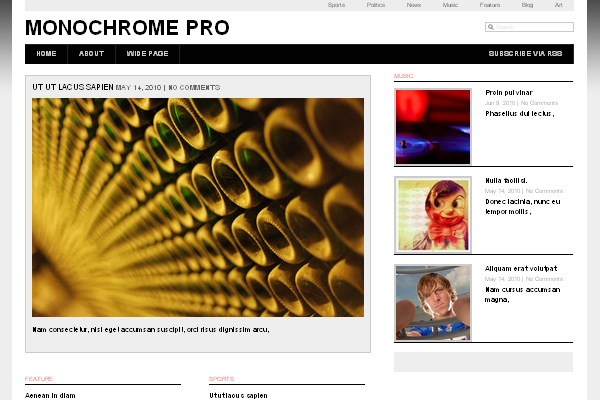 MonOChROmE PRO MONOCHROME PRO 108 Free High Quality Wordpress Themes