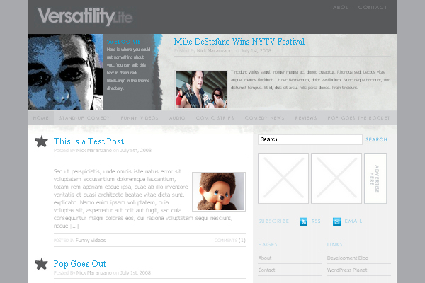 Versatility Versatility 108 Free High Quality Wordpress Themes